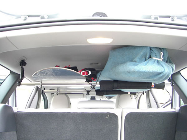 Capキット 前 後ろバー共にカーゴネットフォルダーで取り付ける4ヶ所組み合わせ 車内キャリア なみのりこぞう 車内積載キャリア Gopro Cam 正規販売店